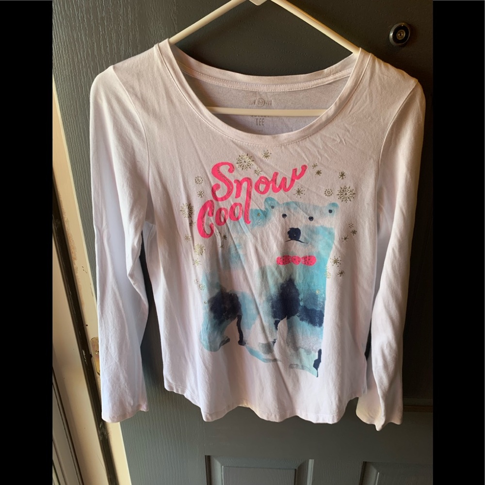 Girls long sleeve SO brand white tshirt.  Size 16